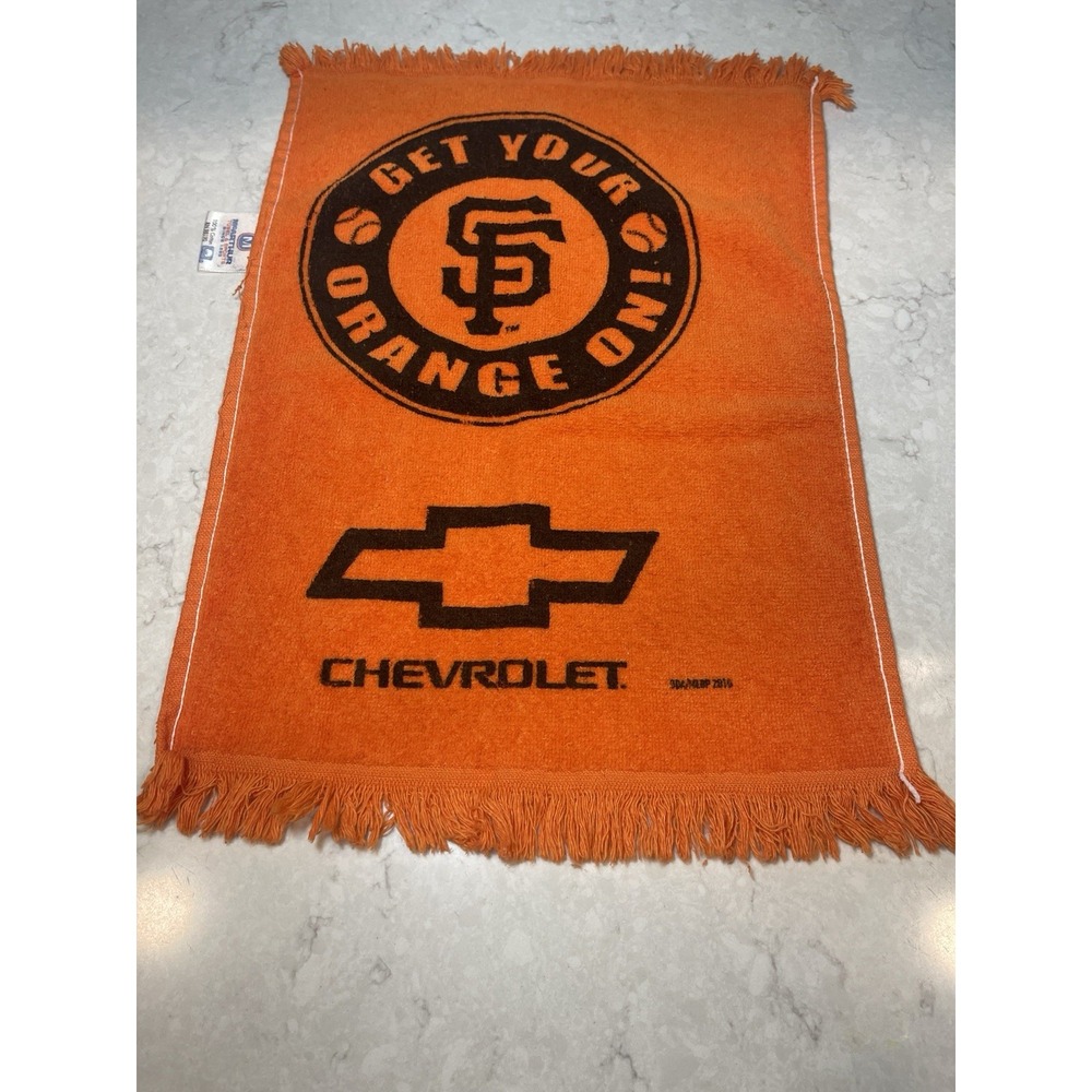Giants MLB  Rally Style Hand Towel Chevrolet Sponsor